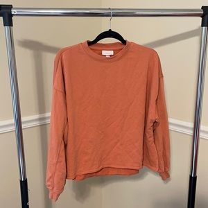 Cropped lightweight sweatshirt